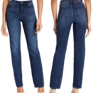LEVI'S WOMEN PERFECTLY SLIMMING/512 STRAIGHT LEG. SIZE 4M. W27 L32. PRE OWNED.